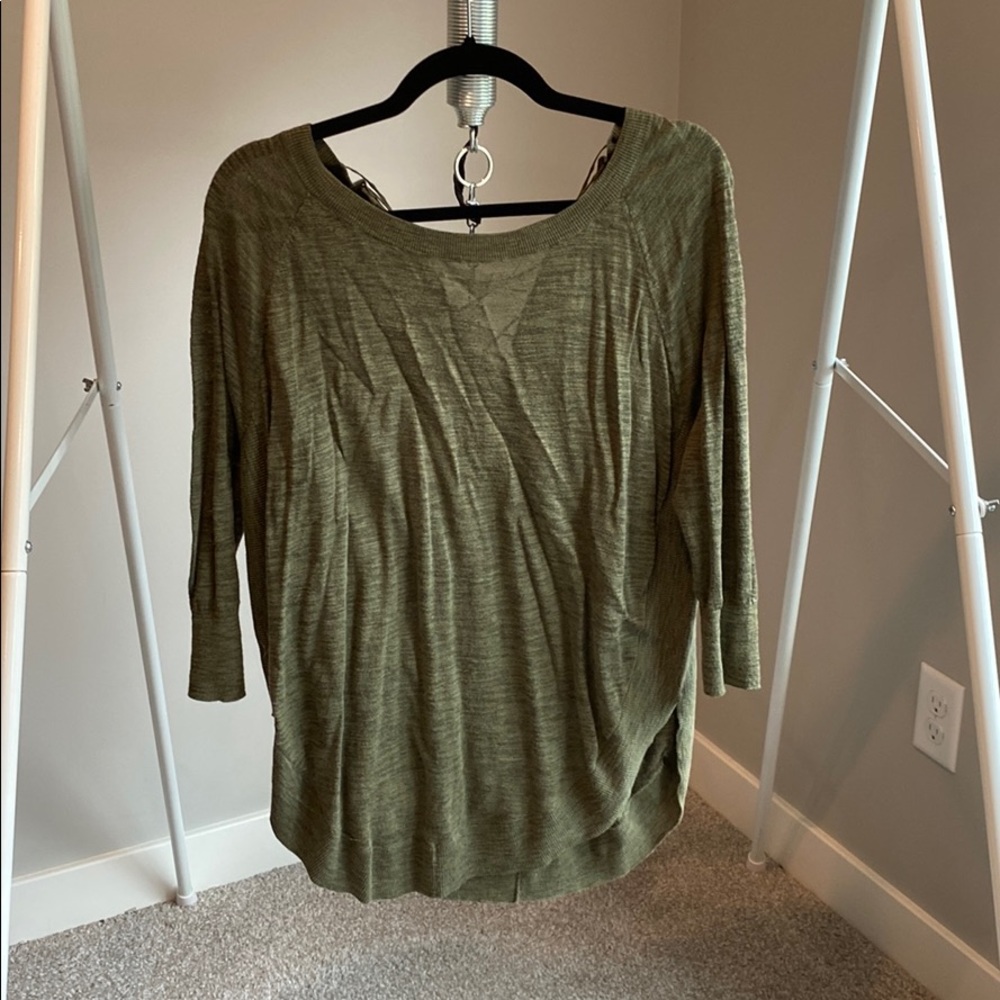 Olive color, thin sweater, GUC size small